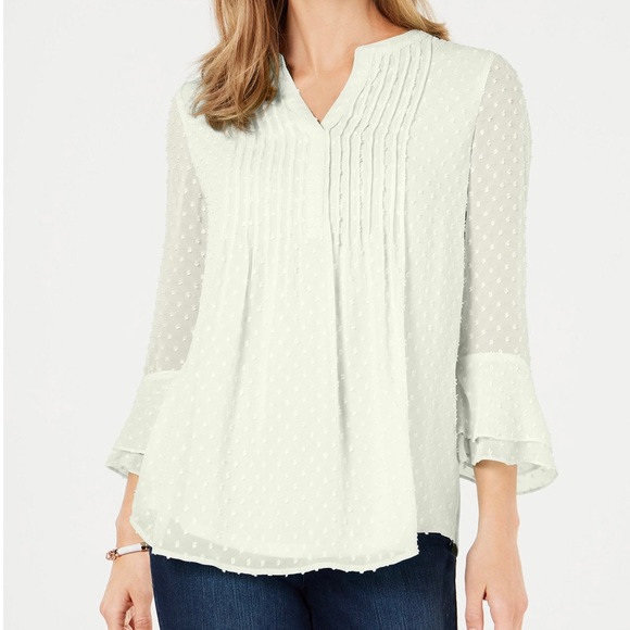 Charter Club Tops - Charter club Textured Pintuck blouse